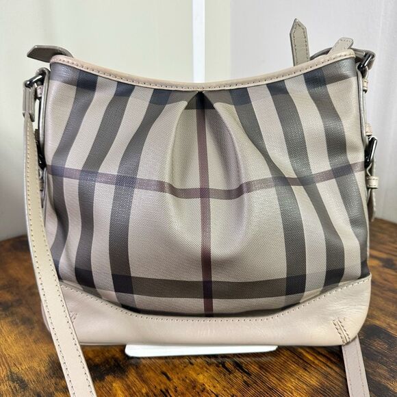 Burberry Hartham Crossbody Bag Smoked Check Plaid - Picture 2 of 16
